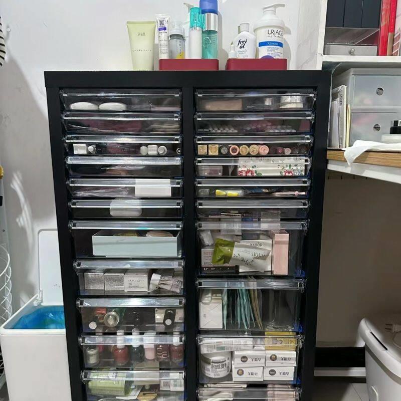 4文件柜多层抽屉式档案合同分类柜彩妆美甲店平底加厚收纳整理柜