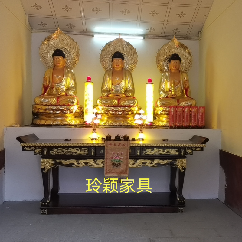 雕花神龛神台藏式供桌神桌神柜佛龛立柜实木祠堂佛台佛堂佛柜定制