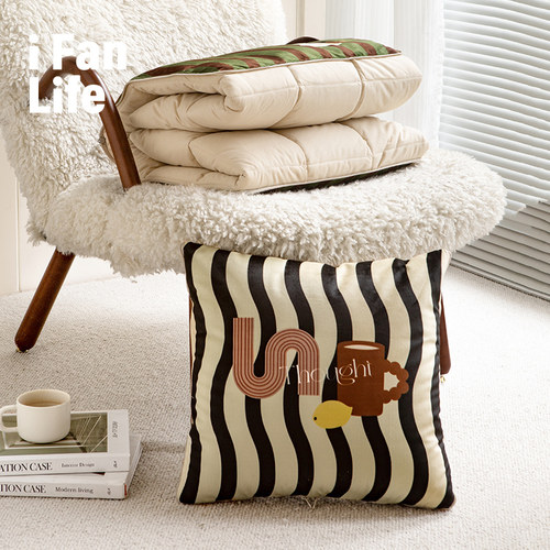 范店几何印象高档抱枕汽车用被子两用车内车载2023新款车内高端毯