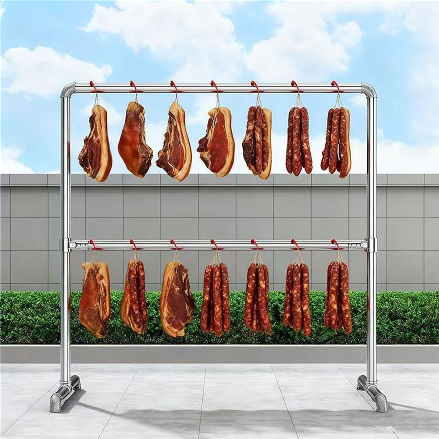 香肠架挂猪肉的羊腊卖专用