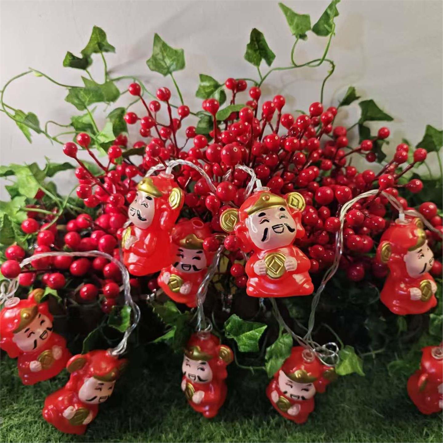 LED串灯中国氛围财神装饰