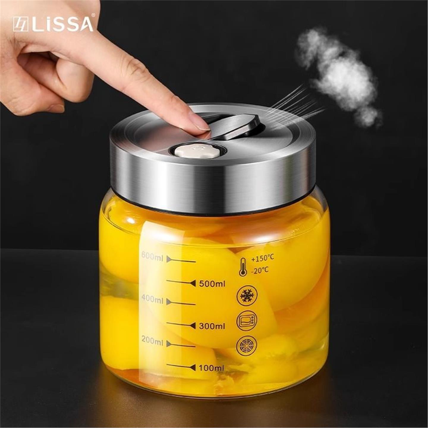 咸菜自动排气密封罐玻璃子