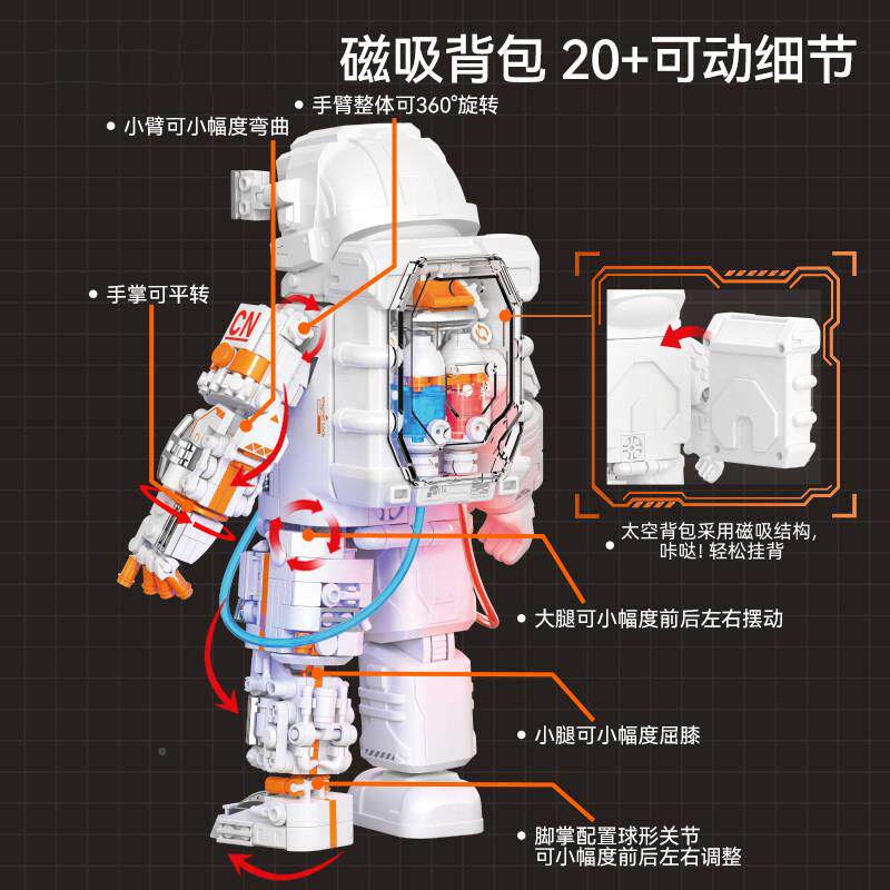 航益天宇航员积8木玩童具男6岁以上智拼装男生小男孩儿童OUOETY生