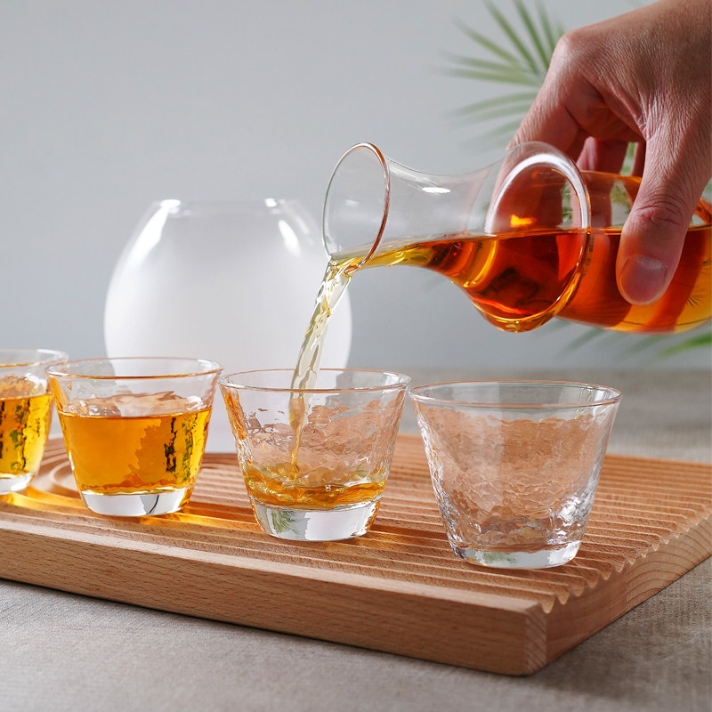 日式玻璃白酒烫酒壶清酒壶酒具 家用米酒黄酒暖酒壶热酒酒杯