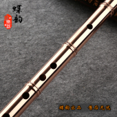 铜笛子蝶韵纯铜加厚专业演奏竹笛音色精制紫铜金属初学冷门小乐器