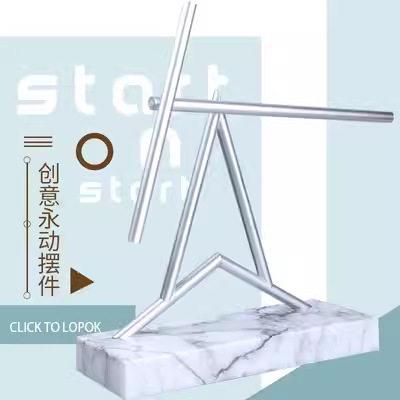 牛顿摆钢铁侠混沌摆永动机摆件高档创意商务礼品家居反重力模型
