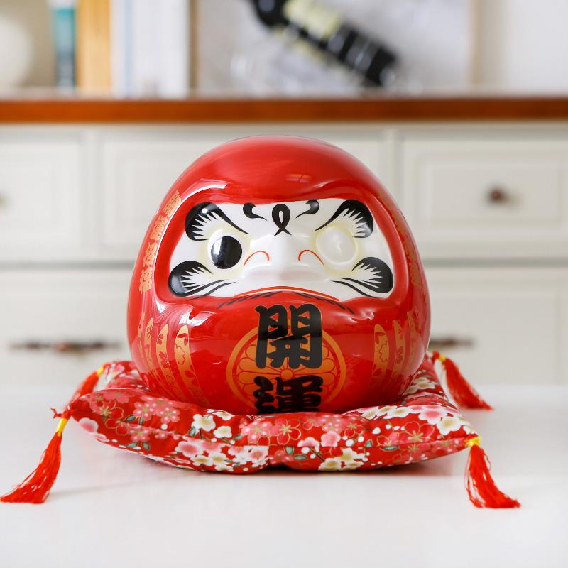 大号达摩红色 招财猫存钱罐摆件 公司店铺开业礼品招财纳福摆件