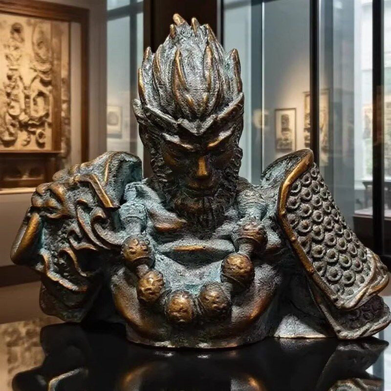 黑神话悟空石像摆件孙悟空齐天大圣斗战胜佛新中式鱼缸水族造景图片