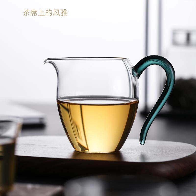 禾器 晶彩怡然茶海330ml满容鹰嘴玻璃公道杯耐高温公杯
