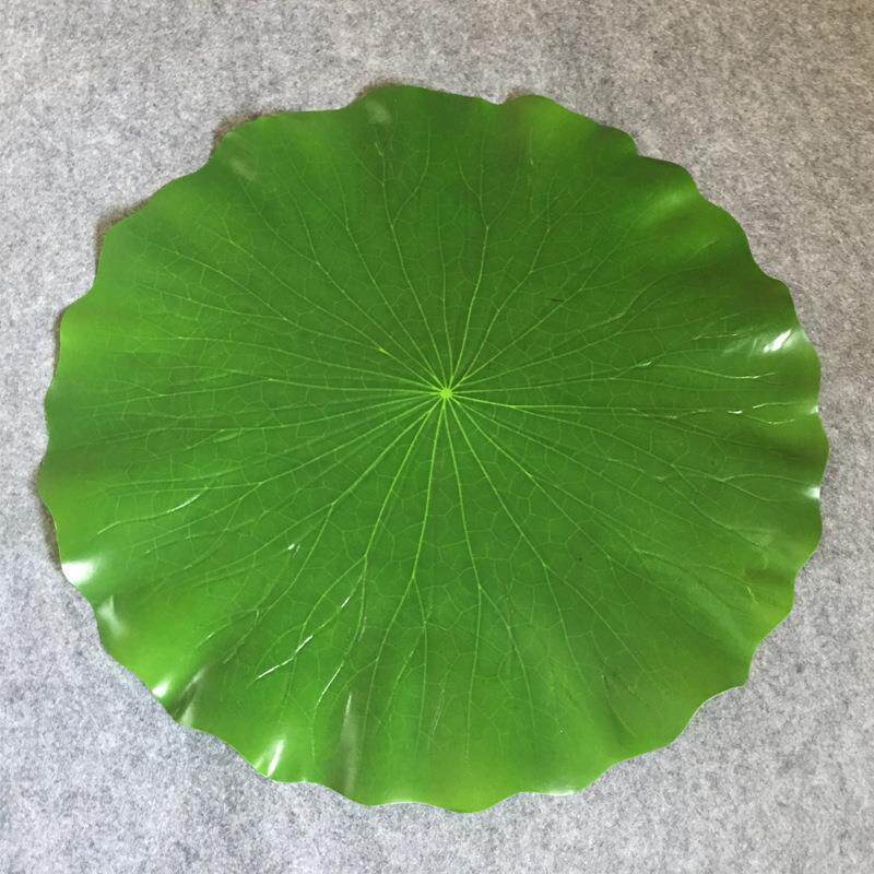 冷菜菜品摆盘塑料薄装饰荷叶 仿真荷花水果店道具叶子假仿真荷叶