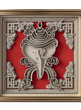 梯木叠雕禅意摆件新中式书房客厅玄关酒柜工艺品办公室装饰品摆设