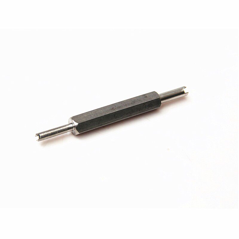 不锈钢两用气门芯扳手拆卸高低压芯两用钥匙拆盖子空调维修工具