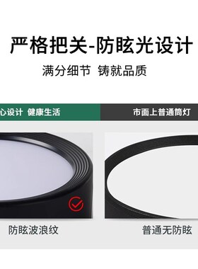 超薄led圆形筒灯明装免开孔吸顶灯客厅吊顶天花走廊过道玄关射灯