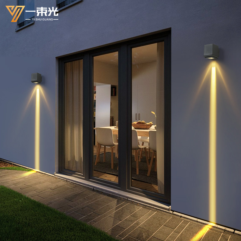 一束光聚光射灯户外壁灯防水单向led过道酒店别墅庭院外墙氛围灯