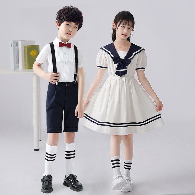 六一儿童演出服小学生合唱礼服女童舞蹈裙男童朗诵主持人表演服装
