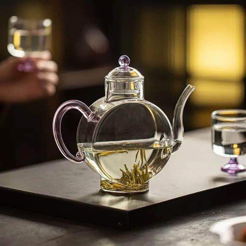 简约硼硅玻璃耐热泡茶壶带过滤家用茶壶足杯茶杯功夫茶具