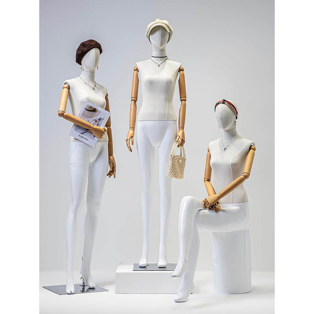高档女装模特道具全身包布展示架橱窗人体服装店人台假人模特架子