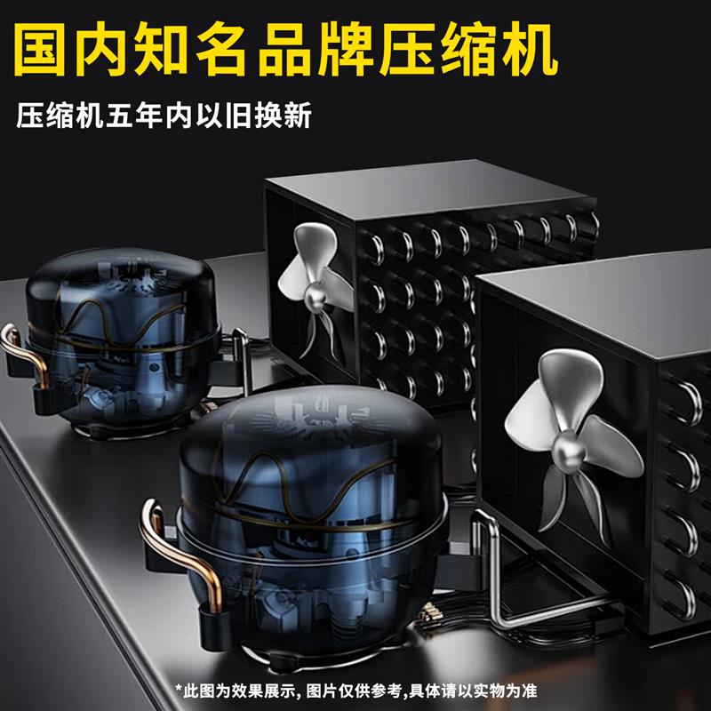 移动三轮车卤味鸭脖保鲜柜卤菜炸串商用冷藏柜烧烤串串摆摊展示柜