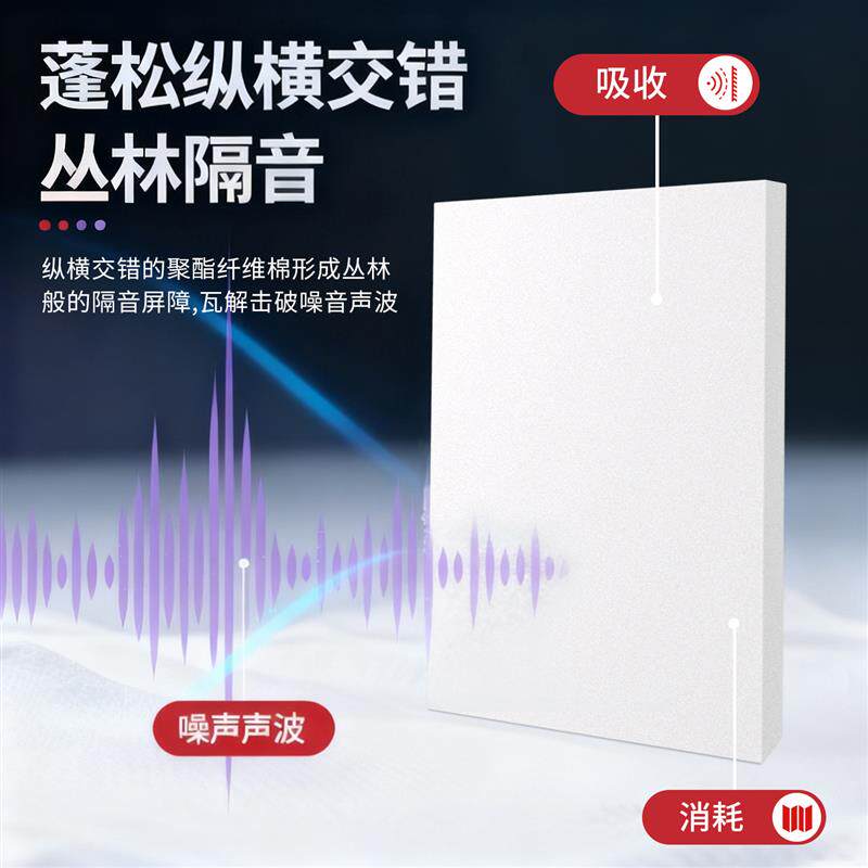 隔音棉墙体防火聚酯纤维吸音棉消音棉隔音板材料卧室家用填充吊顶