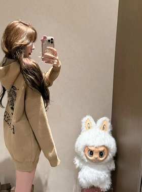 CHENXI/秋冬贵气穿搭战马款高级感两面双穿拉链开衫外套