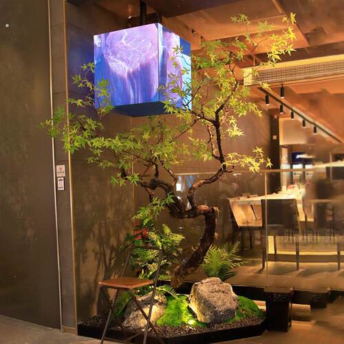 彷真绿色植物造景室内假树装饰定制枫树大型植物落地盆栽微景观摆