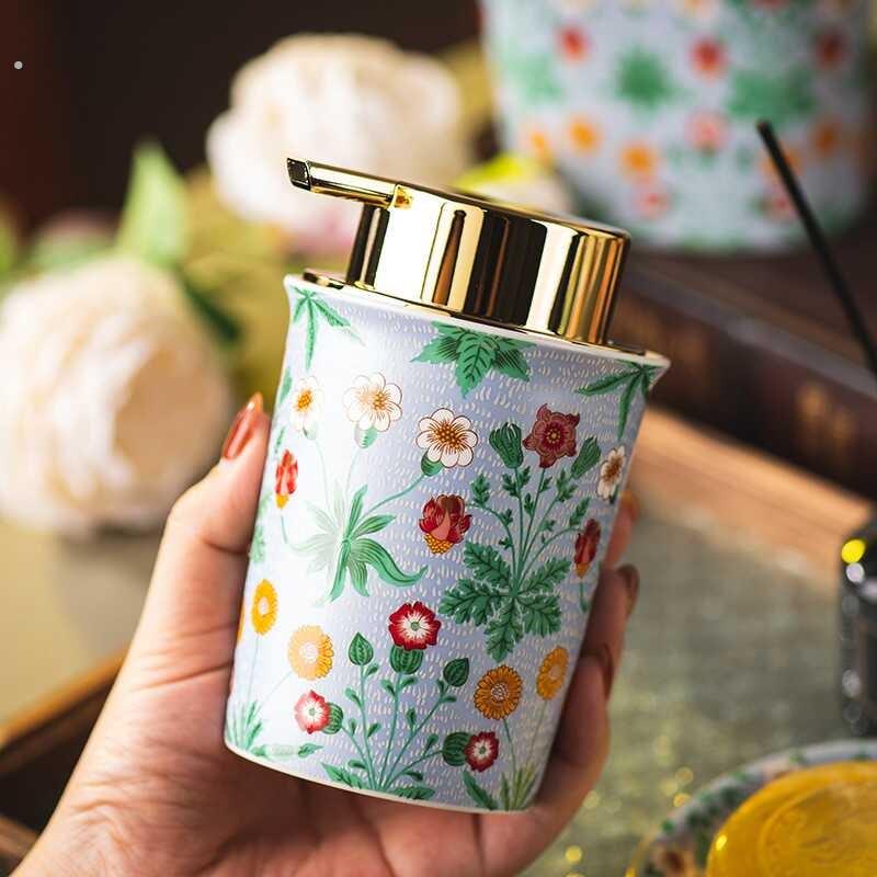 泡沫洗手液瓶子轻奢陶瓷慕斯起泡器乳液分装瓶空瓶打泡器按压起泡