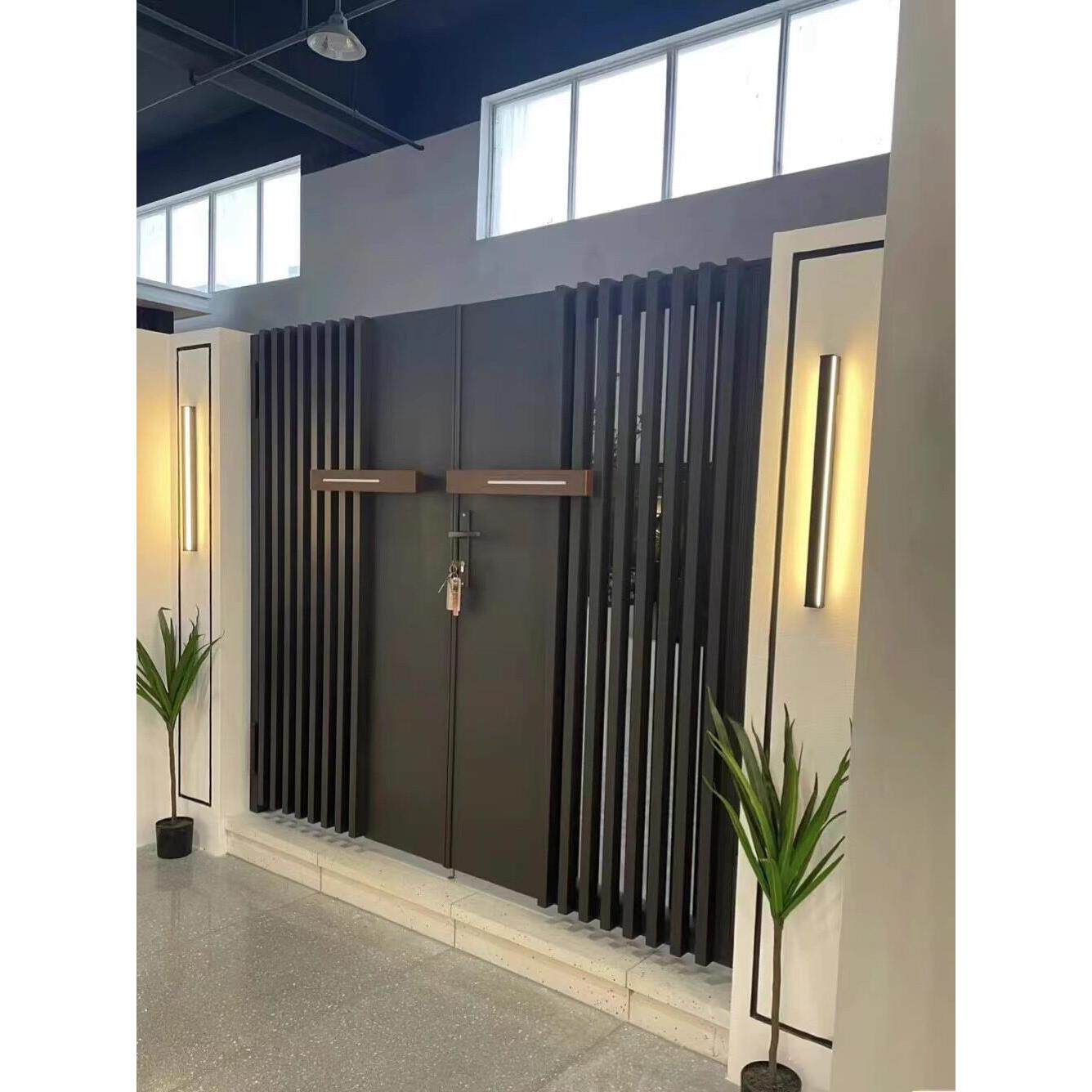 铝合金别墅庭院门不锈钢花园门户外单双开门铁艺乡村自建双开大门