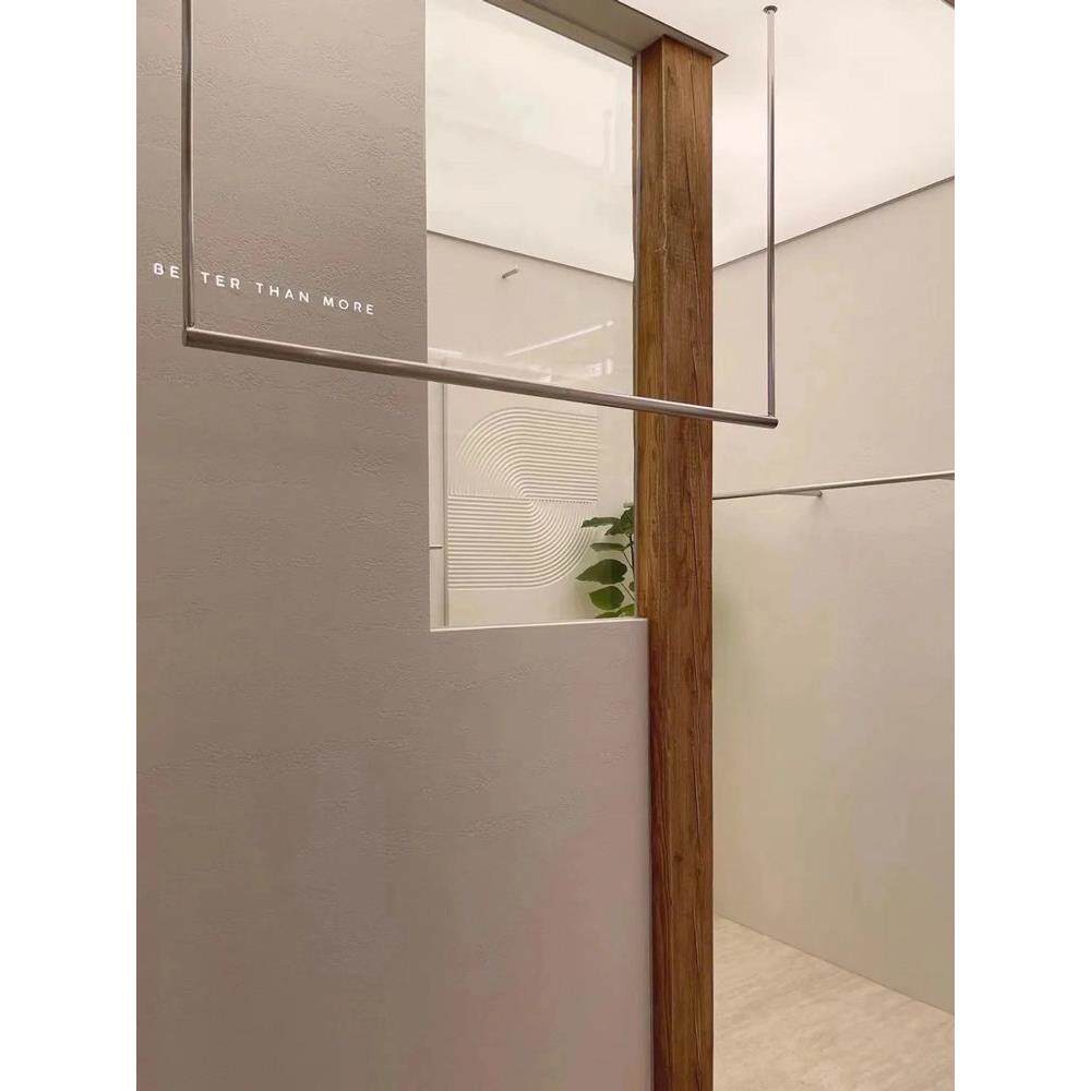 服装店展示架挂吊杆挂衣杆金不锈钢女装店壁挂简易挂