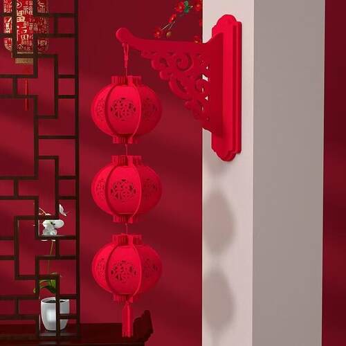2026马年元旦新年装饰小红灯笼挂件新款春节过年场景布置幼儿园