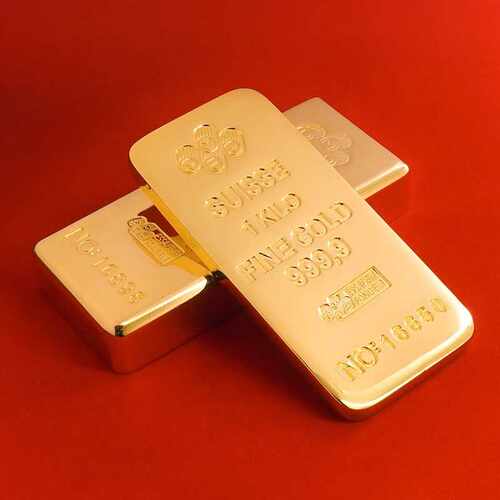 仿真金条1000g瑞士金条合金板料金一千克金砖金块皇冠金摆件