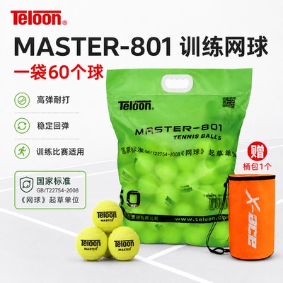 天龙网球高弹耐磨60个装训练球