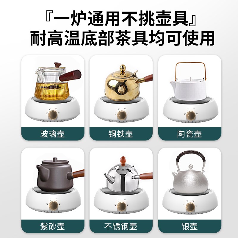 电陶炉煮茶器 玻璃茶壶恒温 700W速热迷你电磁炉