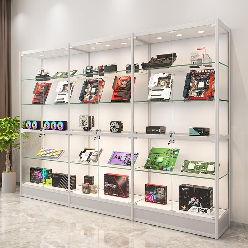 工厂样品展柜公司礼品柜陈列柜玻璃展示柜摆件展示柜铝合金装饰柜