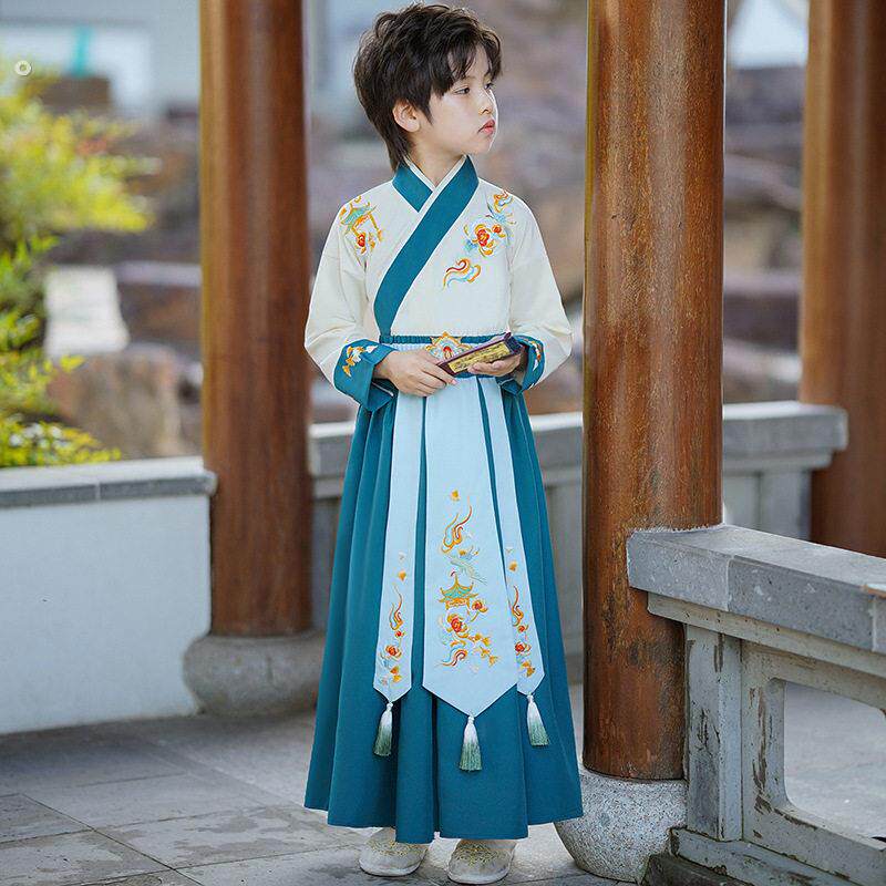 男童汉服夏款2024新款中国风六一儿童古装书生王爷仙侠风套装