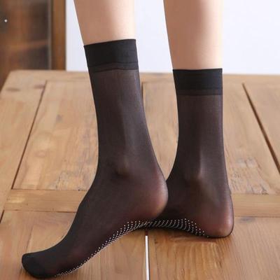 中筒天鹅绒丝袜女夏季薄款肉色防勾丝日系长筒半截短袜