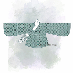 复原明制交领上衣打版纸样女汉服琵琶长袖裁剪缝制样板服装制版