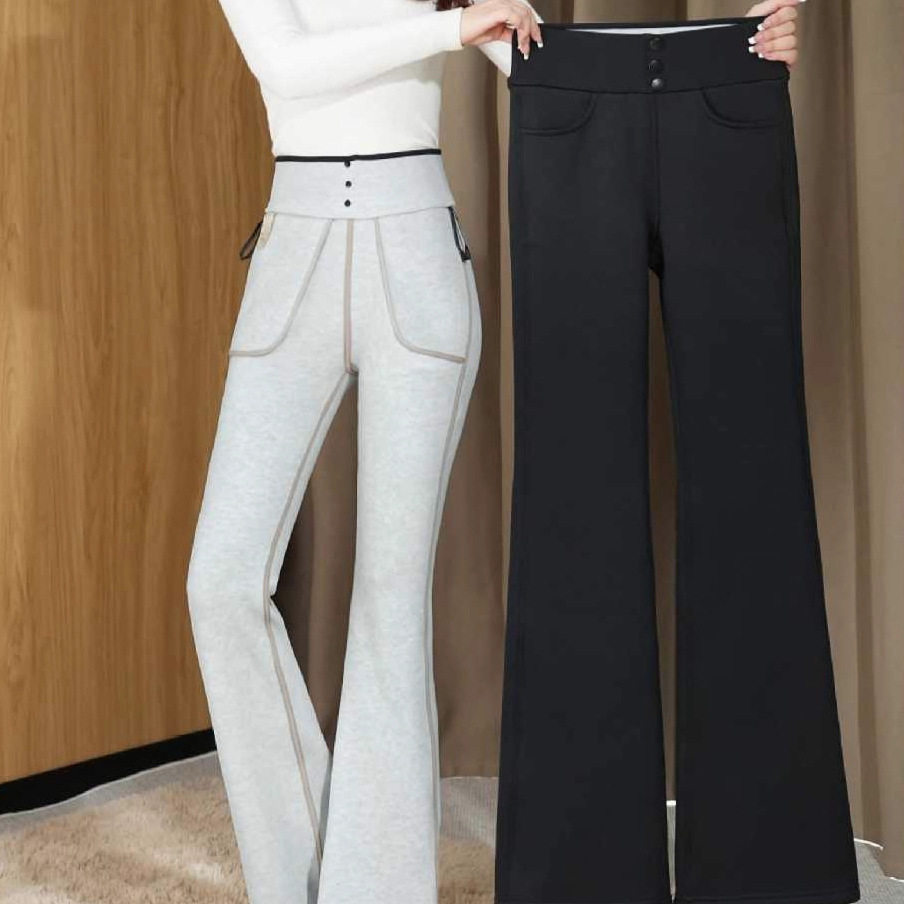 五只白鹅貂绒蚕丝微喇裤秋冬加绒加厚高腰显瘦收腹打底裤9165,女装/女士精品,打底裤,淘宝优惠券,粉丝福利购,淘宝优惠卷