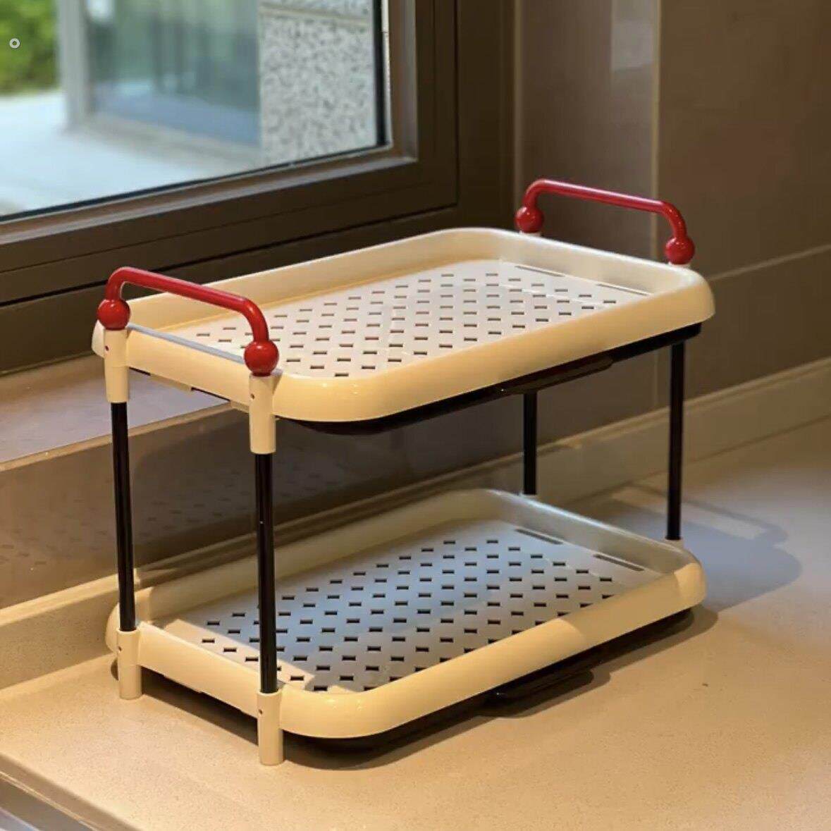 杯子收纳置物架浴室厨房沥水架多层加高托盘水杯咖啡杯调料收纳架