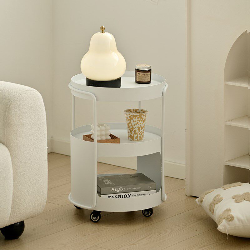 枫棠奶油风沙发边几可移动小圆桌茶几铁艺床头桌子带轮床边圆几,住宅家具,角几/边几,淘宝优惠券,粉丝福利购,淘宝优惠卷