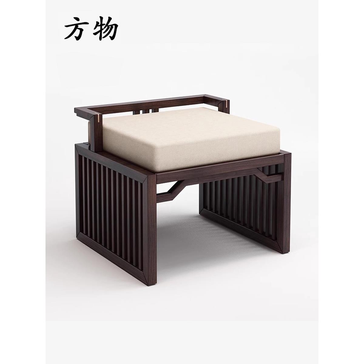 新中式茶凳禅意实木凳子茶室家具矮凳简约圆凳客厅长凳换鞋凳现货