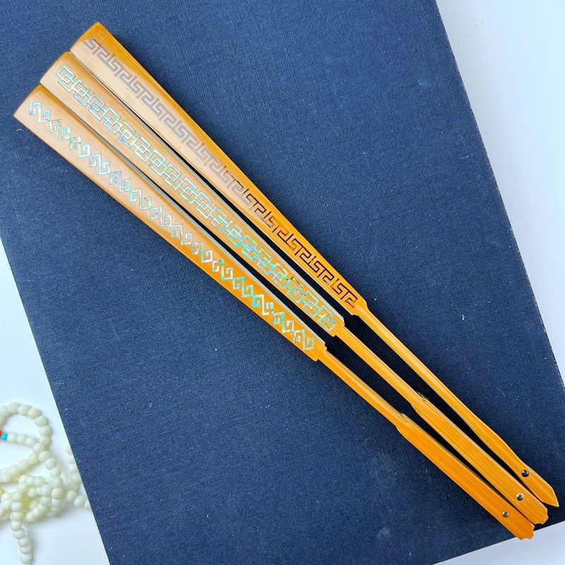 95寸16方排口2.0老玉竹扇子空白苏面文玩折扇螺钿镶嵌扇子收藏扇,居家日用,扇子,淘宝优惠券,粉丝福利购,淘宝优惠卷