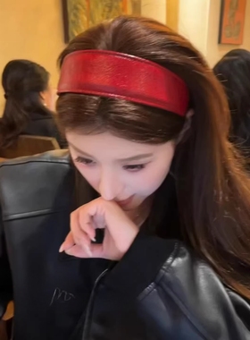 法国Last Kiss红色发箍女高颅顶头饰宽边头箍新款高级感洋气时尚