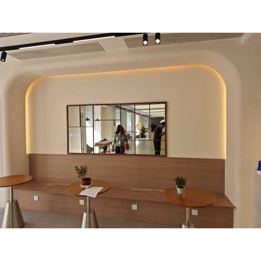饭厅打卡镜子墙甜品奶茶店咖啡饭厅墙面装饰镜民宿挂画装饰假窗户