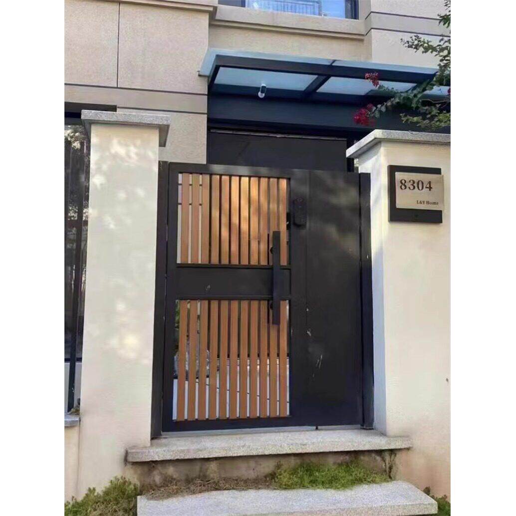 铝合金别墅庭院子木门铁艺别墅双开大门不锈钢铁现代民宿花园小门