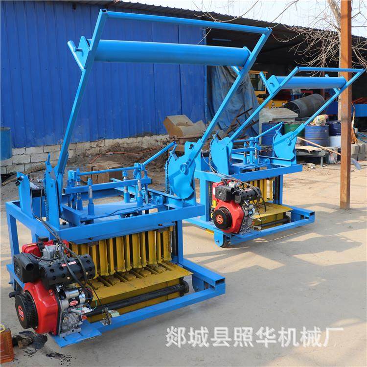 主要推荐的便宜的混凝土砌块设备移动式柴油机水泥空心砖制砖机