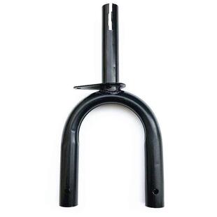 童车配件儿童三轮车前叉小孩子脚蹬脚踏车前轮铁前车叉圆扁型车把