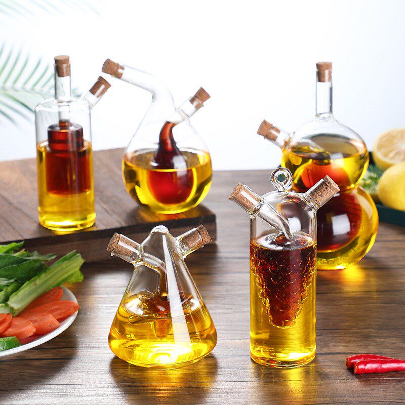 酱油调味酱醋瓶醋瓶酱油醋一壶油壶耐热创意油壶密封玻璃两用