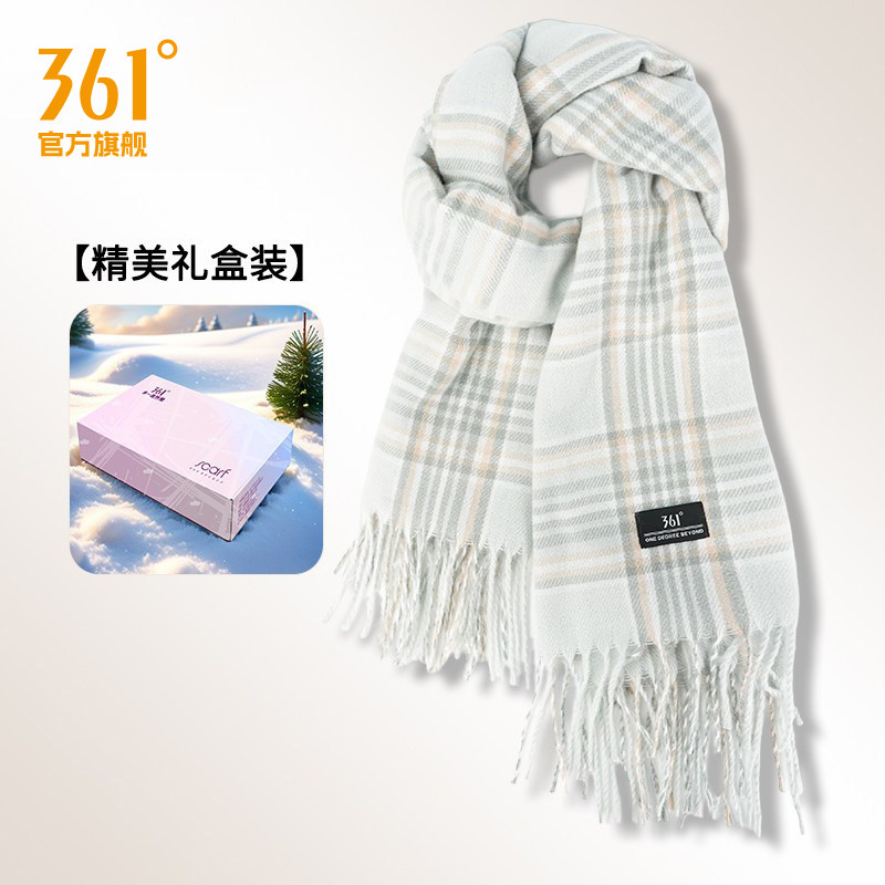 361°冬季女款围巾经典格子款网格围巾新年礼物送女生围巾