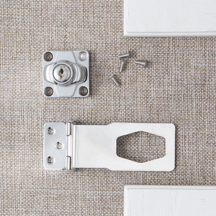 带锁锁牌锁扣卡扣门锁衣柜锁家用锁具免开孔办公桌抽屉柜门锁搭扣