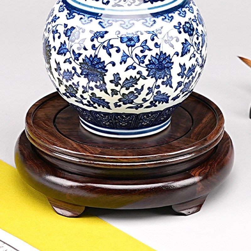 实木底座可旋转圆形花瓶盆景香炉茶壶鱼缸佛像摆件黑檀木底座托架,家居饰品,木雕,淘宝优惠券,粉丝福利购,淘宝优惠卷